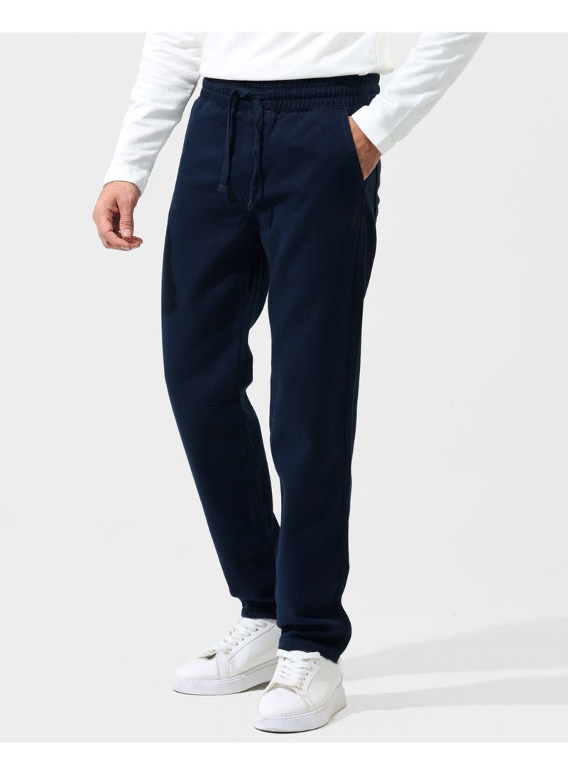 Dott Men's Drawstring Straight Fit Gabardine Pants - Image 3